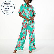 Antthony 2-piece Printed Challis Camp Shirt & Pant Set
