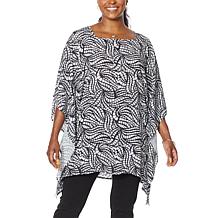 Antthony Asymmetric Square-Neck Printed Caftan