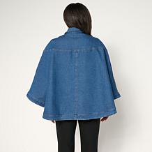 Antthony Button-Down Denim Poncho