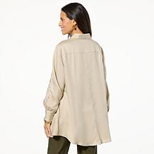 Antthony Lace Detail Button-Down Top