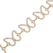 Antthony Pavé Rhinestone Butterfly Chain-Link Belt