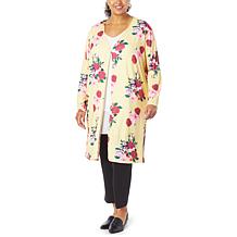 Antthony Printed Jersey Knit Duster Cardigan
