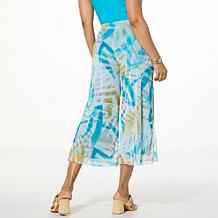 Antthony Printed Mesh Pull-On Capri Pant