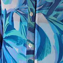 Antthony Printed Mesh Shirttail Hem Duster