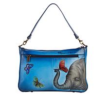 Anuschka Hand-Painted Leather Shoulder Bag