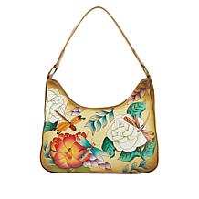 Anuschka Handpainted Leather Slim Hobo
