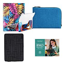 Apple 11 iPad 128GB w/Keyboard, Case, Sleeve and Accessories - Blue