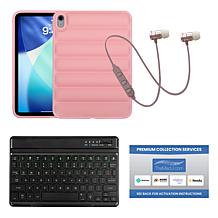 Apple iPad 11" 256GB Tablet w/ Puffer Case & Keyboard