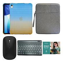 Apple iPad 11" Yellow 128GB Tablet with Ombre Case & Keyboard