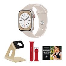 Apple Watch Series 8 GPS 41mm M/L Bundle | HSN