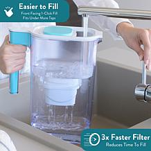 Aqua Optima Perfect Pour 6 Cup Water Filter Pitcher, 3 Filters
