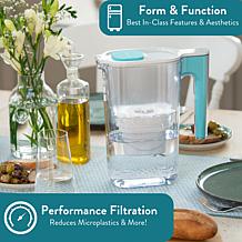 Aqua Optima Perfect Pour 6 Cup Water Filter Pitcher, 6 Filters