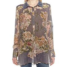 Aratta for Adriana Shirt - Faded Black Floral 