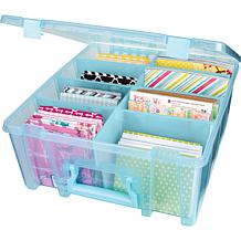 ArtBin Super Satchel Double Deep Box with Dividers - Aqua Mist