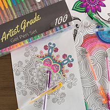 Artist Grade Color Gel Pen Set - 100 Count 
