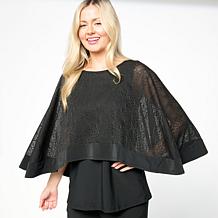 "As Is" Antthony 2-piece Fishnet Overlay Top & Wide-Leg Pant