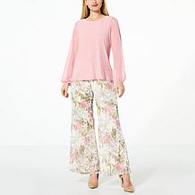 "As Is" Antthony 2-piece Mesh Knit Pant Set