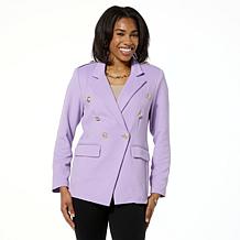 "As Is" Antthony Ottoman Handkerchief Hem Blazer