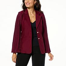"As Is" Antthony Pleated Bell-Sleeve Executive Stretch Blazer