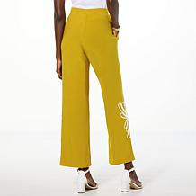 "As Is" Antthony Studio Stretch Knit Pull-On Soutache Pant