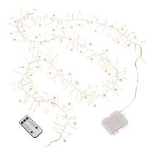 "As Is" august & leo 6.5' LED Pearl & Crystal String Lights Set of 2