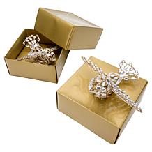 "As Is" august & leo Jeweled Turtle Doves Set of 2