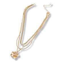 "As Is" BAUBLEBAR Goldtone 3-Row Layered Pendant Necklace