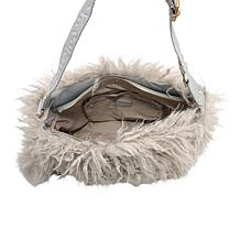 "As Is" Bearpaw Curly Faux Fur Hobo Bag