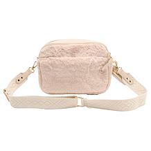 "As Is" BEARPAW® Plushy Faux Fur Crossbody Camera Bag