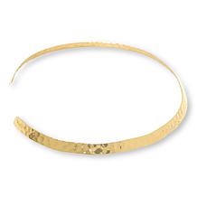 "As Is" Bellezza 15" Bronze Hammered Collar Necklace