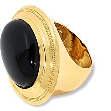 "As Is" Bellezza Bronze Onyx Antique Replica Solitaire Ring