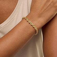 "As Is" Bellezza Bronze Rope Chain Necklace and Bracelet 2-piece Set