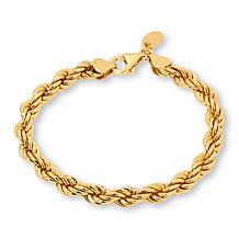 "As Is" Bellezza Bronze Rope Chain Necklace and Bracelet 2-piece Set