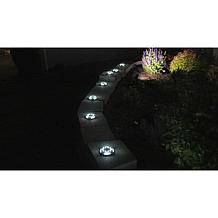 "As Is" Bell+Howell 8-pack 14-LED Solar Color-Changing Disk Lights