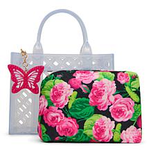 "As Is" Betsey Johnson Jammin Clear Satchel with Pouch