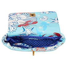 "As Is" Betsey Johnson Quilted Flap Crossbody Bag with Handle