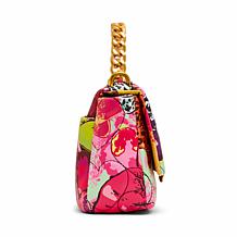 "As Is" Betsey Johnson Quilted Flap Crossbody Bag with Handle