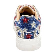 "As Is" Betsey Johnson Sidny Americana Stars Rhinestone Sneaker