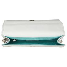 "As Is" Betsey Johnson Silver Pearl Flap Sparkler Clutch