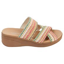 "As Is" BZees Fiona Machine Washable Strappy Wedge Sandal