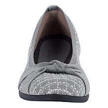 "As Is" BZees Kissed Plaid Knit Ballerina Flat
