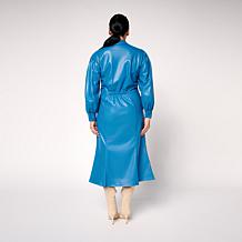 "As Is" C Wonder by Christian Siriano Faux Leather Shirtdress
