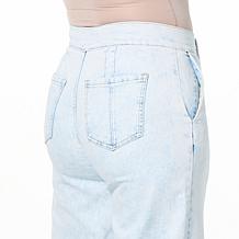 "As Is" C Wonder by Christian Siriano Front Seam Cuffed Wide Leg Jean