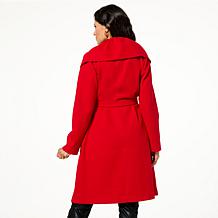 "As Is" C Wonder by Christian Siriano Ruffle Collar Dress Coat