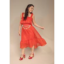 "As Is" C Wonder Off the Shoulder Strap Midi Dress