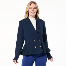 "As Is" C Wonder Pleated Peplum Blazer