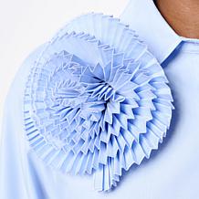 "As Is" C Wonder Rosette Detail Pleated Shirt
