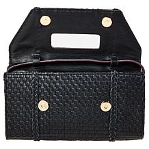 "As Is" C Wonder Woven Leather Crossbody Clutch Handbag