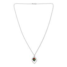 "As Is" Canadian Ammolite Gems Marquise Dangle Pendant with Chain