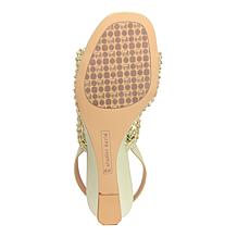 "As Is" Charles by Charles David Aneah Rhinestone Open Toe Wedge Sa...